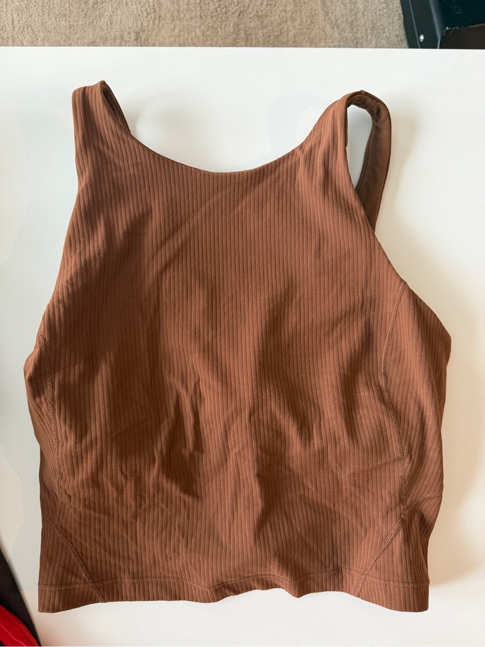 lululemon athletica Ribbed High Neck Align Chestnut Tank Top (limited edition)